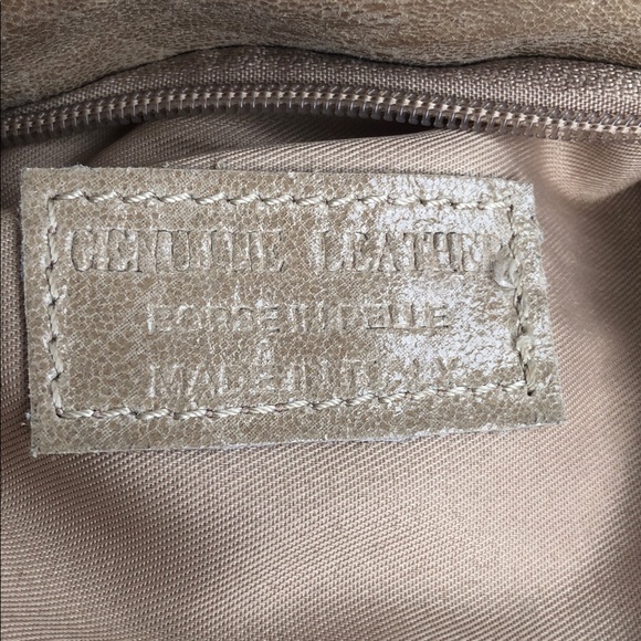 Borse In Pelle Italian Leather Crossbody Clutch, Tan - Picture 5 of 7